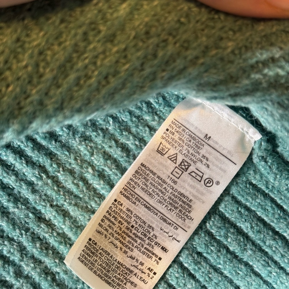 Old Navy Teal Button-Up Cardigan - Picture 4 of 8